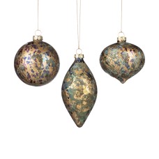 glass marble ball gold/purple/copper 8cm